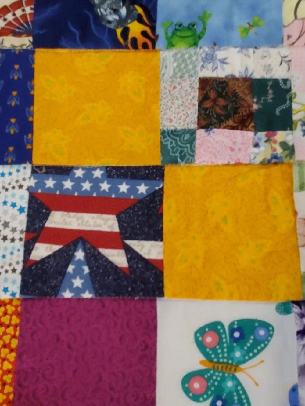 Patchwork Cotton Quilted Baby Blanket - Multicolor